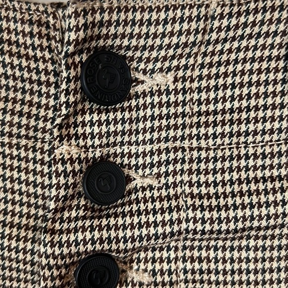 Free People x Sandrine Rose Academia Houndstooth Gun Check Print Pants Size S - Picture 5 of 10